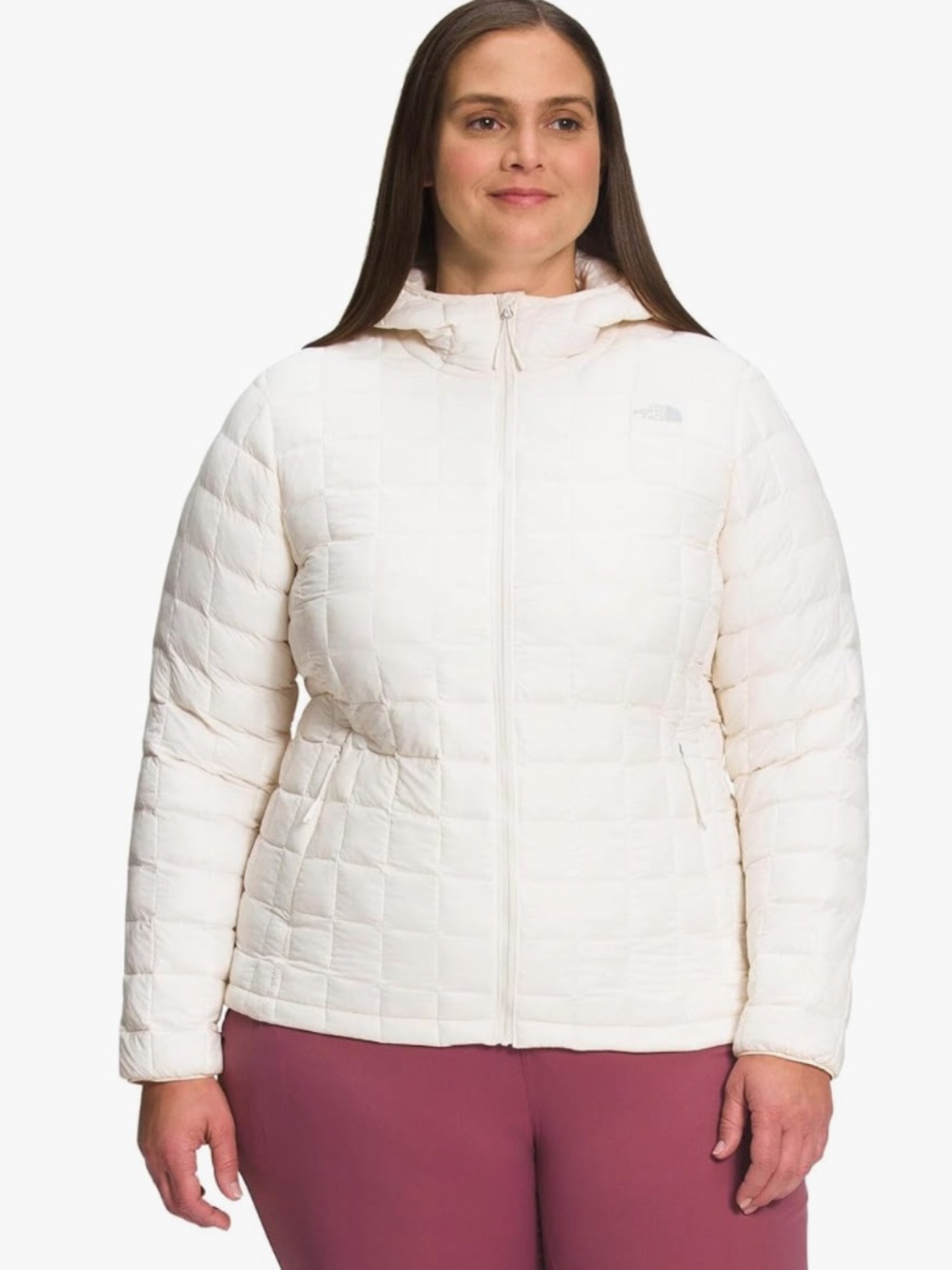 NEW  The North Face Women's Plus ThermoBall Eco Hoodie 2.0, 1X, Gardenia White